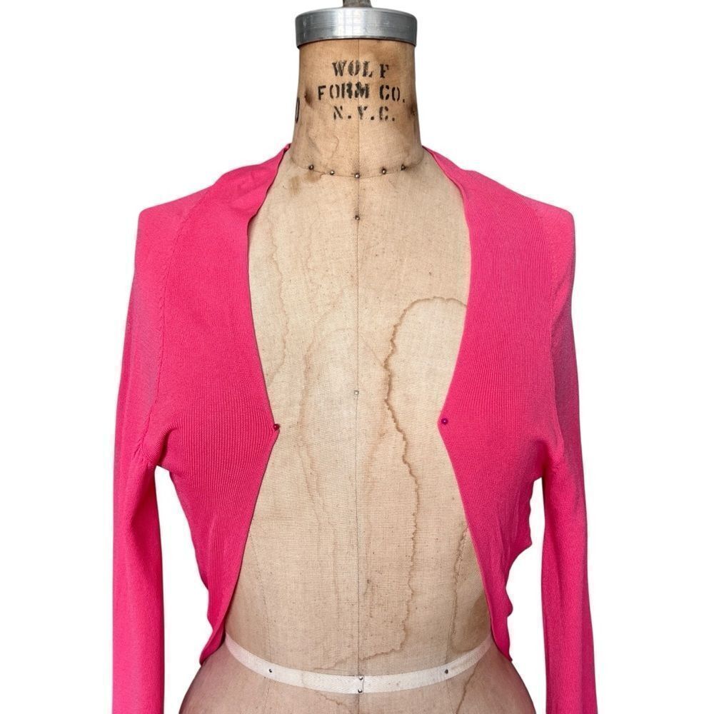 Toy G. Hot Pink Cropped Bolero with Bows Size M/L
